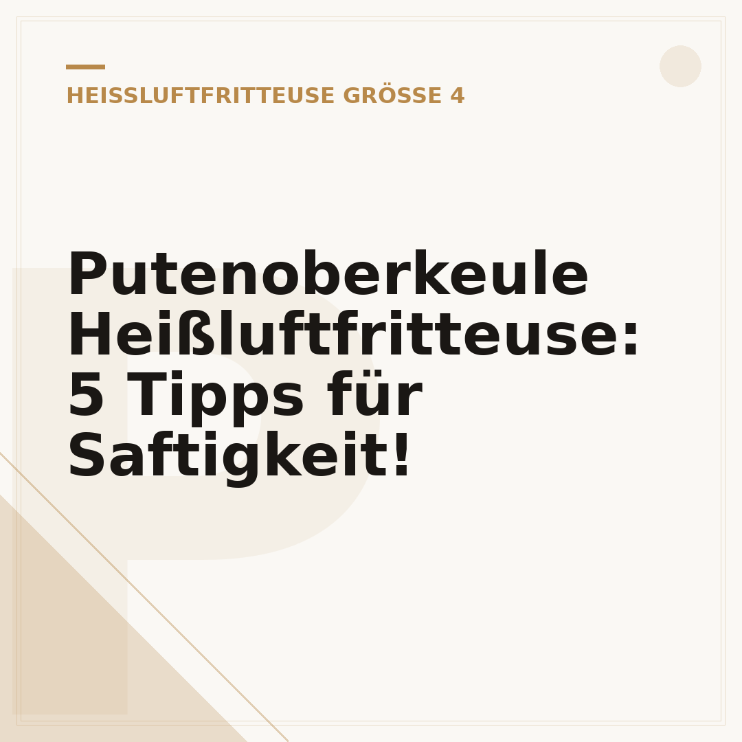 Putenoberkeule Heißluftfritteuse: 5 Tipps für Saftigkeit!