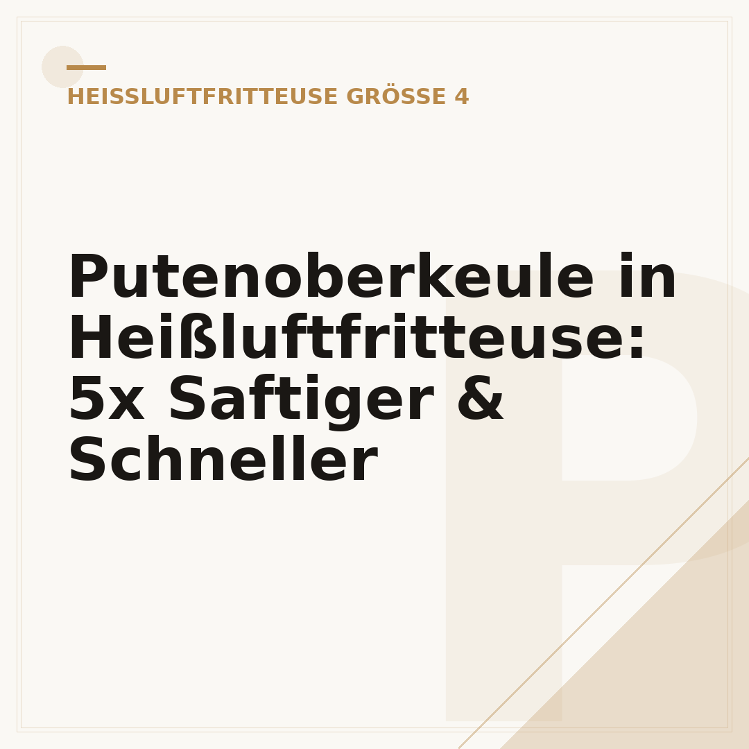 Putenoberkeule in Heißluftfritteuse: 5x Saftiger & Schneller