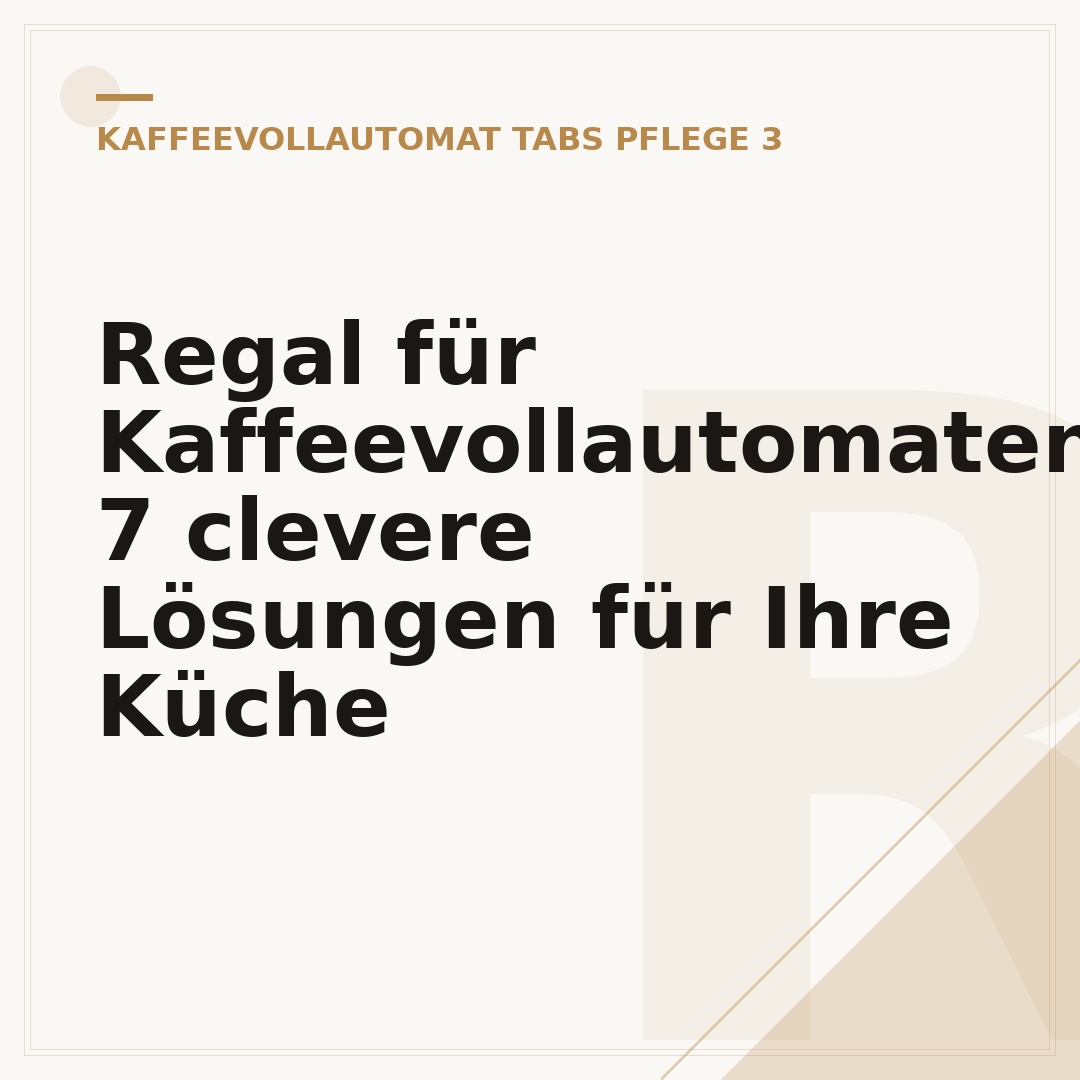Regal für Kaffeevollautomaten: 7 clevere Lösungen für Ihre Küche
