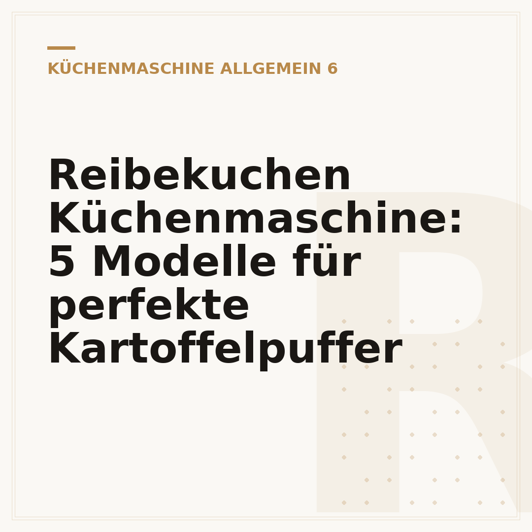 Reibekuchen Küchenmaschine: 5 Modelle für perfekte Kartoffelpuffer