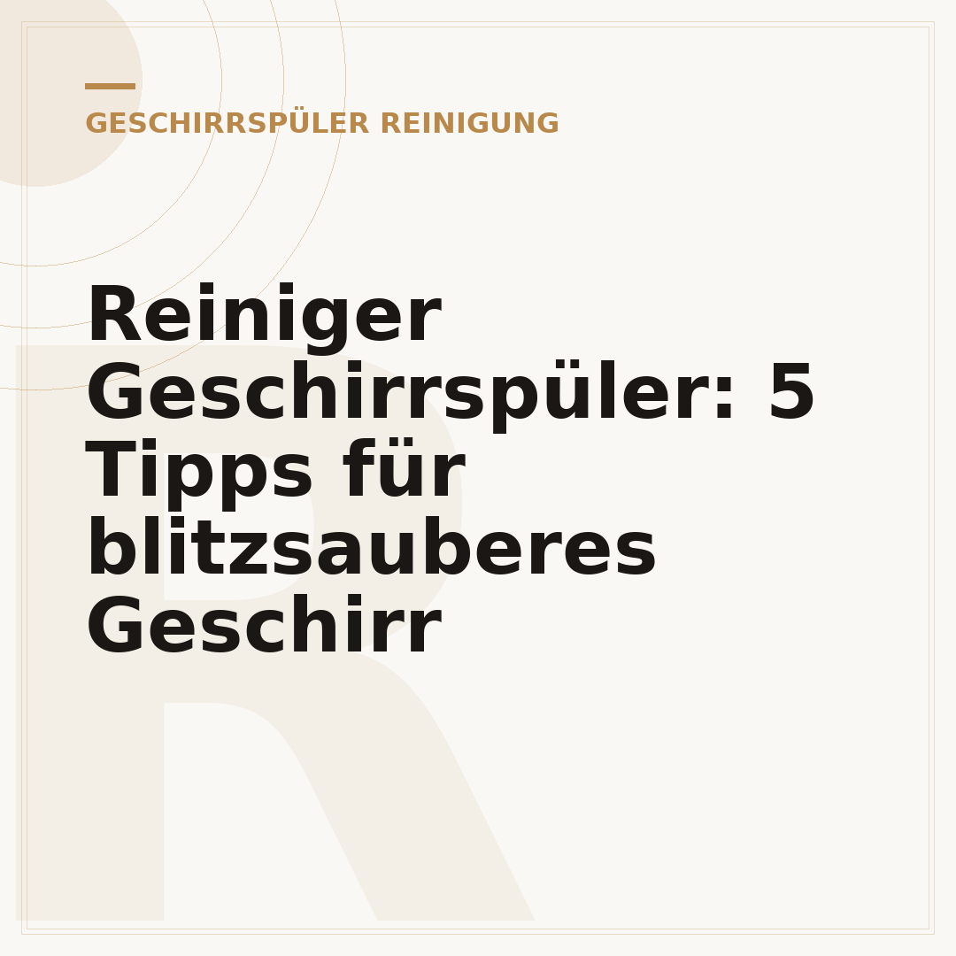 Reiniger Geschirrspüler: 5 Tipps für blitzsauberes Geschirr