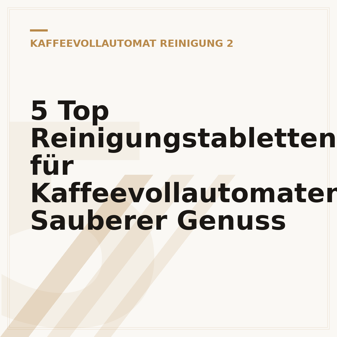 5 Top Reinigungstabletten für Kaffeevollautomaten: Sauberer Genuss