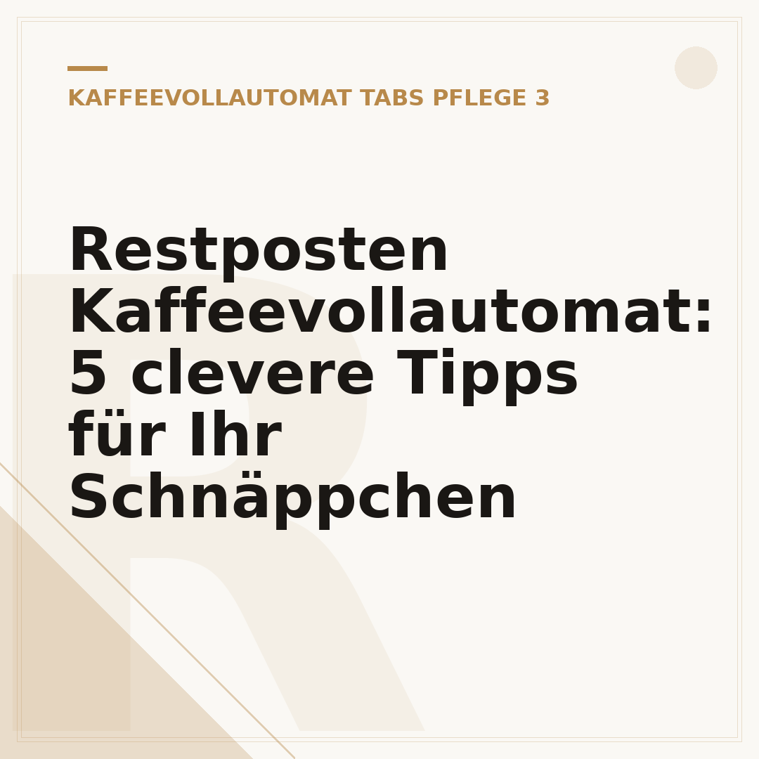 Restposten Kaffeevollautomat: 5 clevere Tipps für Ihr Schnäppchen