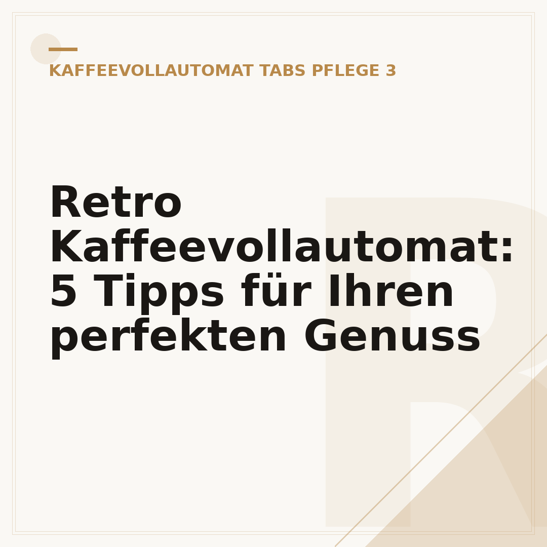 Retro Kaffeevollautomat: 5 Tipps für Ihren perfekten Genuss