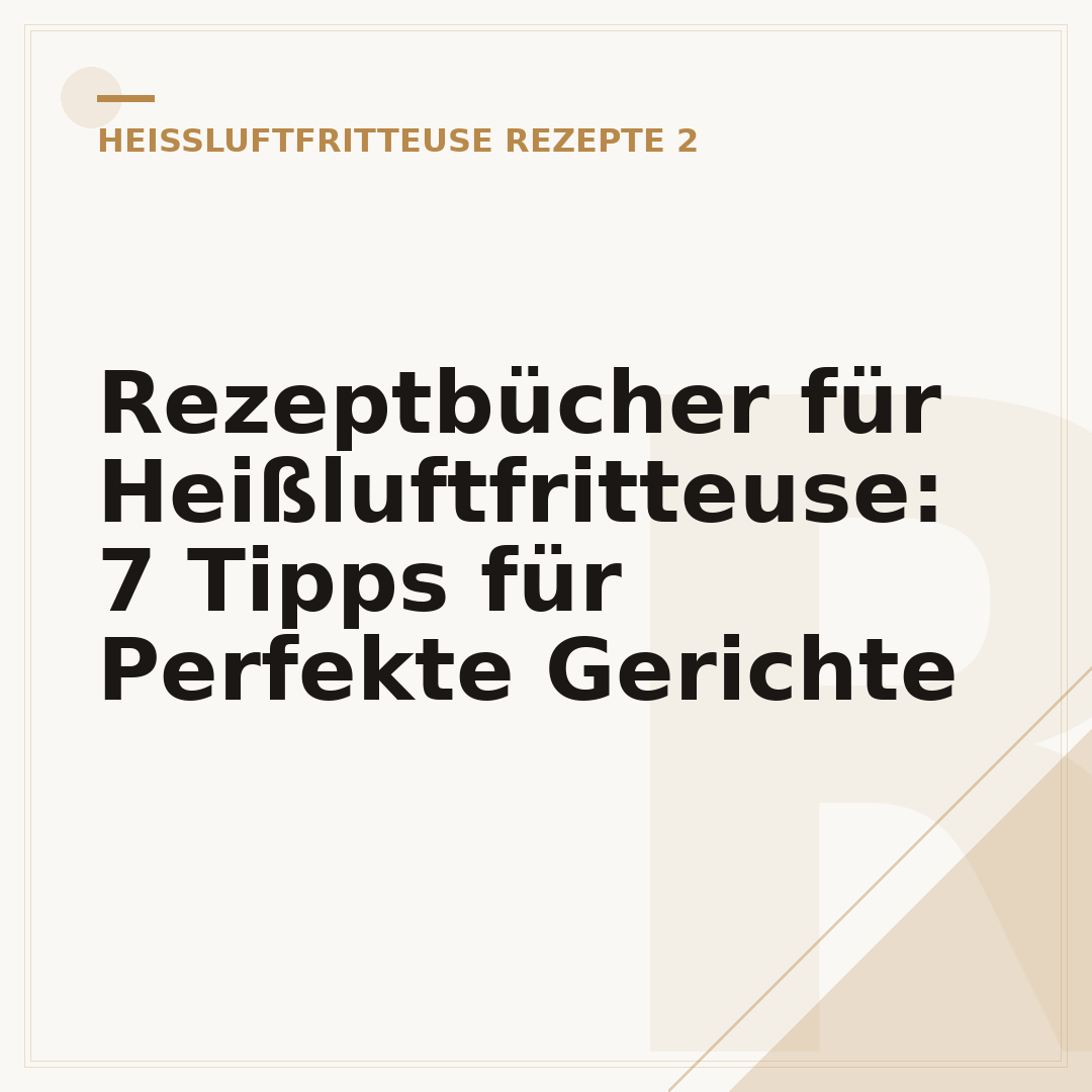 Rezeptbücher für Heißluftfritteuse: 7 Tipps für Perfekte Gerichte