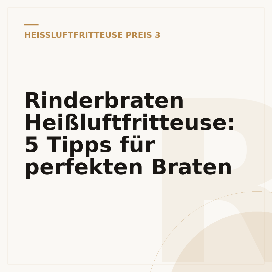 Rinderbraten Heißluftfritteuse: 5 Tipps für perfekten Braten