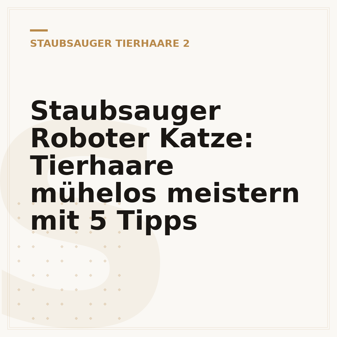 Staubsauger Roboter Katze: Tierhaare mühelos meistern mit 5 Tipps
