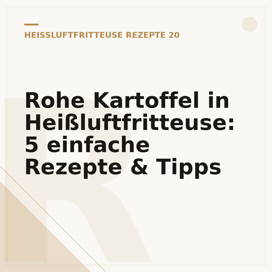 Rohe Kartoffel in Heißluftfritteuse: 5 einfache Rezepte & Tipps