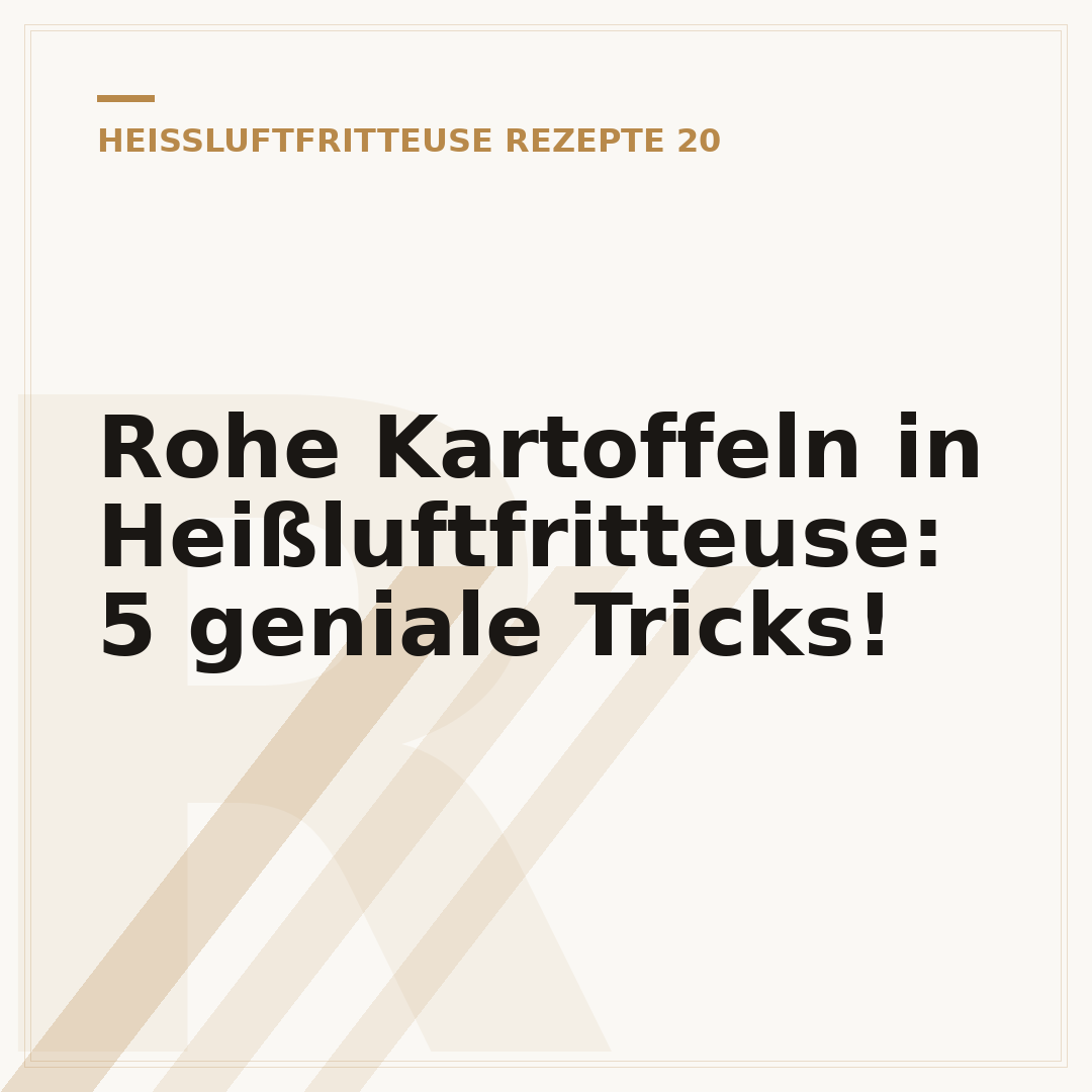 Rohe Kartoffeln in Heißluftfritteuse: 5 geniale Tricks!