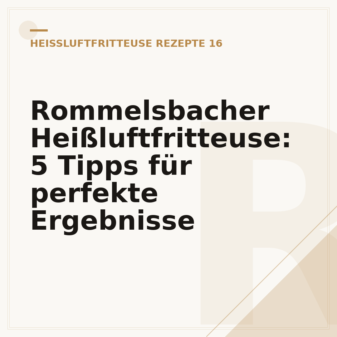 Rommelsbacher Heißluftfritteuse: 5 Tipps für perfekte Ergebnisse