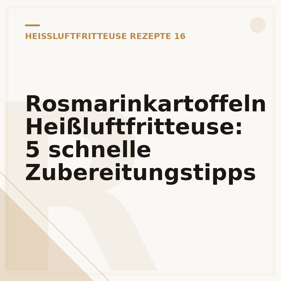Rosmarinkartoffeln Heißluftfritteuse: 5 schnelle Zubereitungstipps