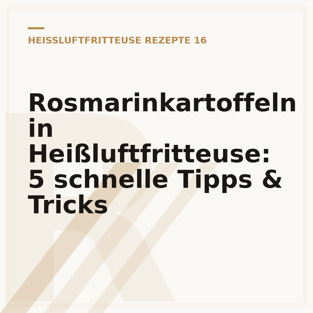 Rosmarinkartoffeln in Heißluftfritteuse: 5 schnelle Tipps & Tricks