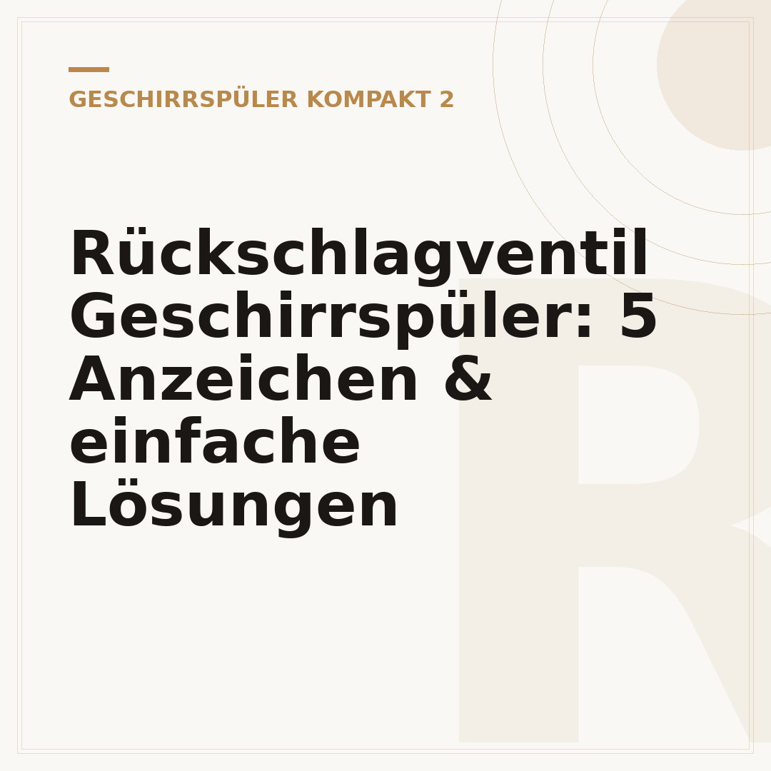 Rückschlagventil Geschirrspüler: 5 Anzeichen & einfache Lösungen