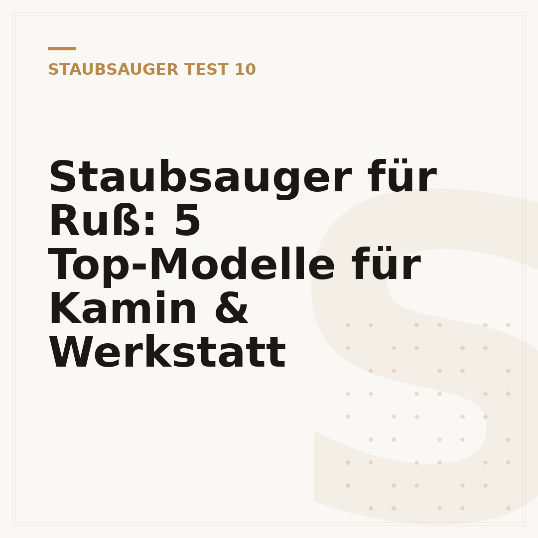 Staubsauger für Ruß: 5 Top-Modelle für Kamin & Werkstatt
