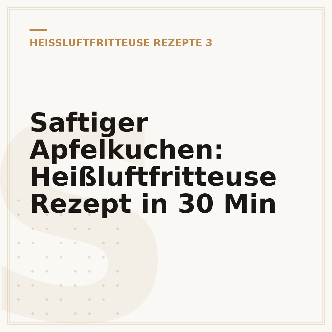 Saftiger Apfelkuchen: Heißluftfritteuse Rezept in 30 Min