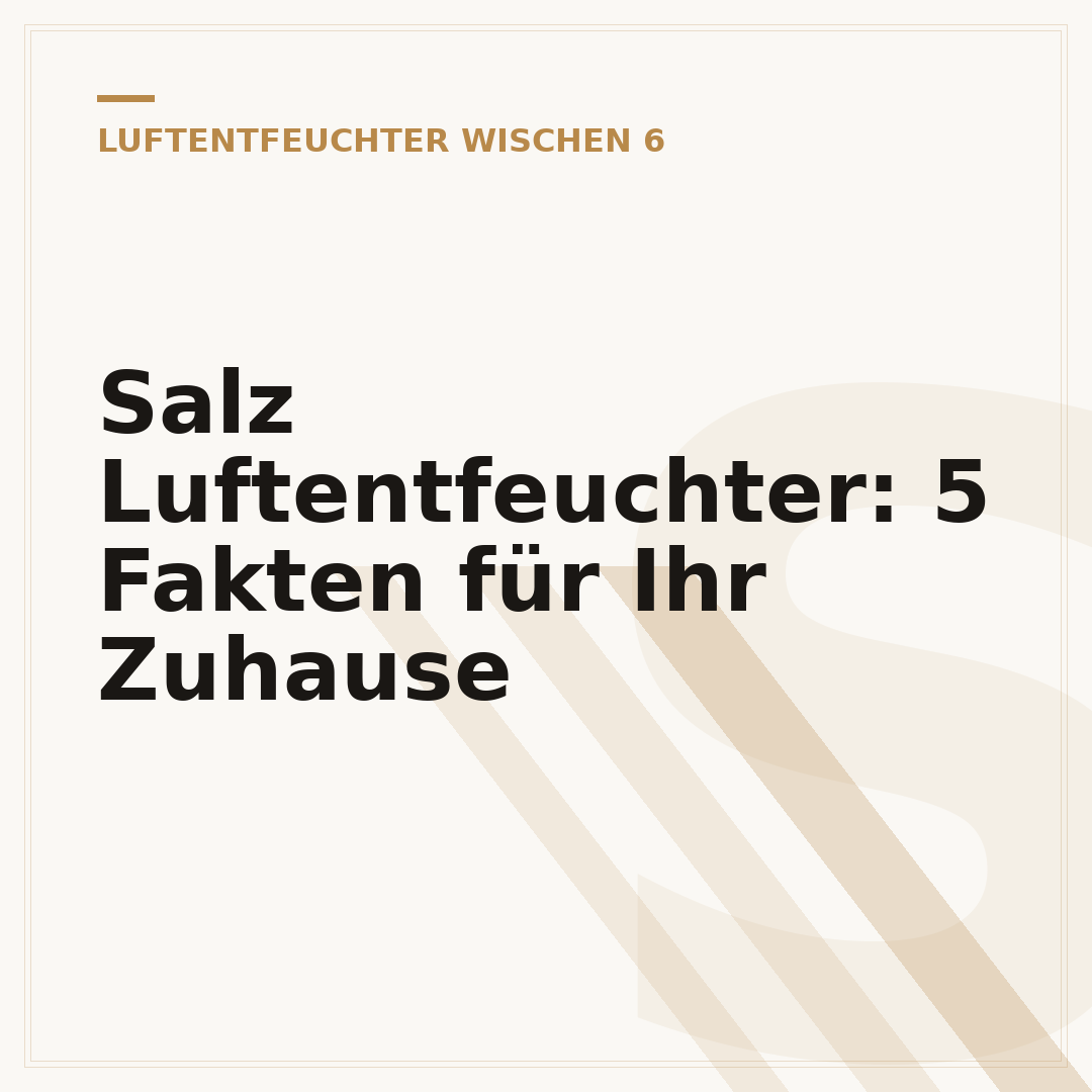 Salz Luftentfeuchter: 5 Fakten für Ihr Zuhause