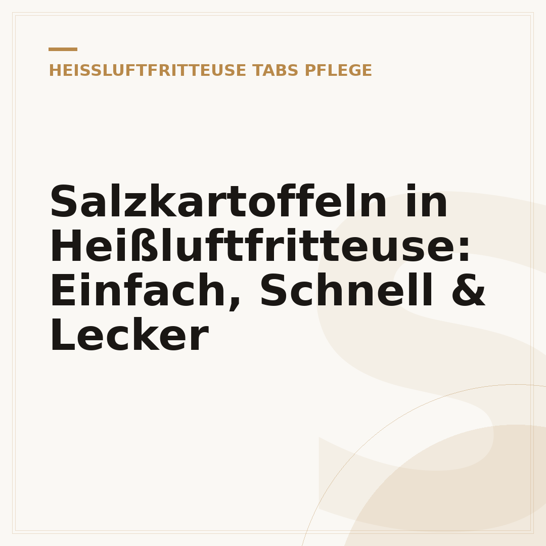 Salzkartoffeln in Heißluftfritteuse: Einfach, Schnell & Lecker