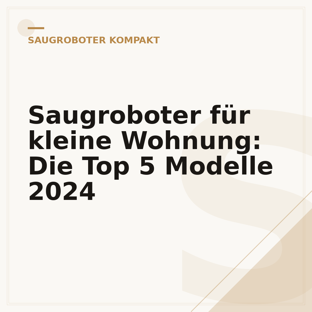Saugroboter für kleine Wohnung: Die Top 5 Modelle 2024