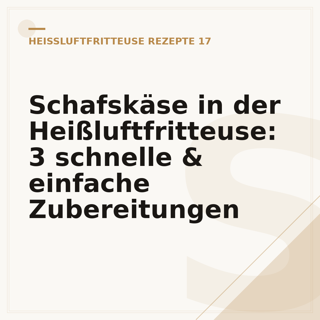 Schafskäse in der Heißluftfritteuse: 3 schnelle & einfache Zubereitungen