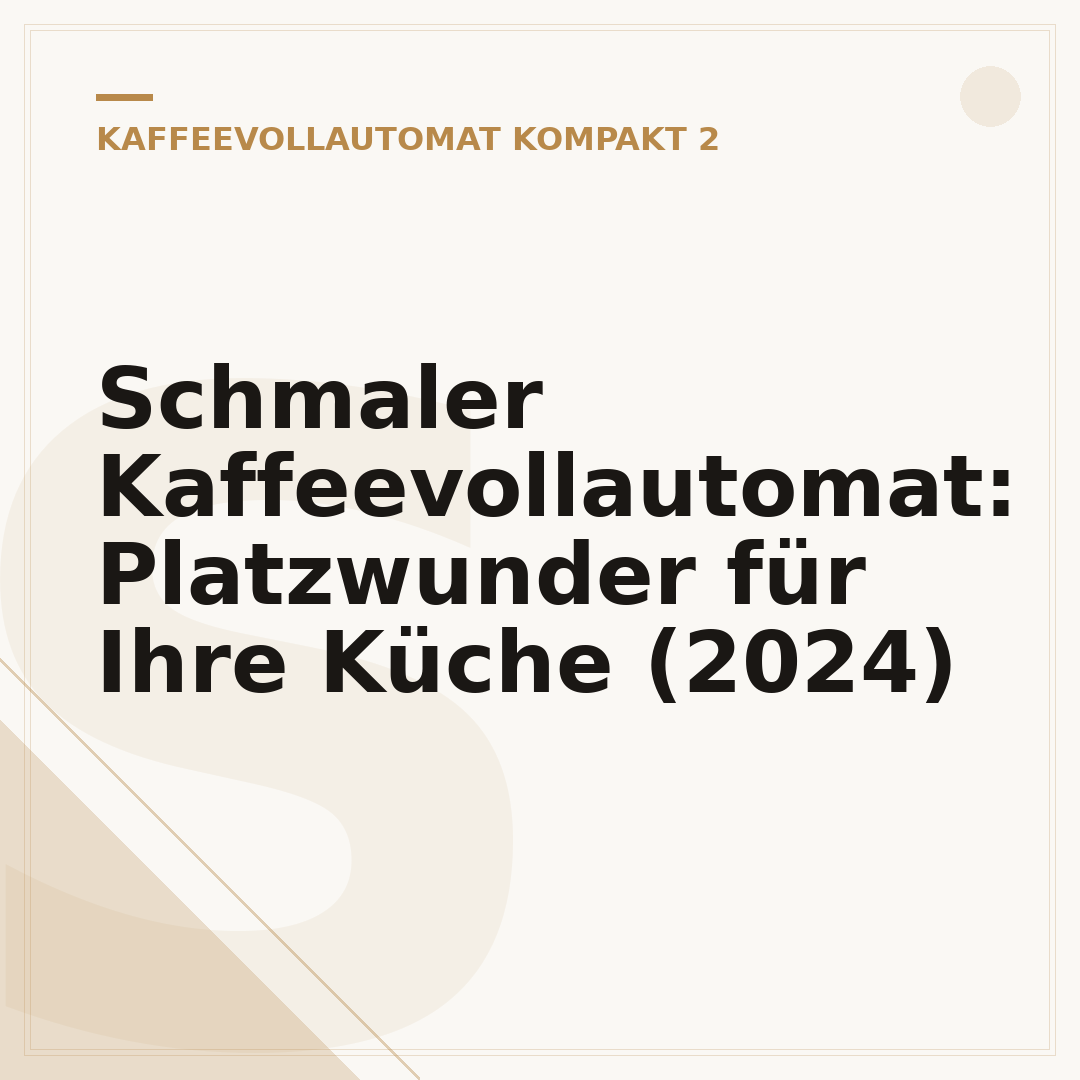 Schmaler Kaffeevollautomat: Platzwunder für Ihre Küche (2024)