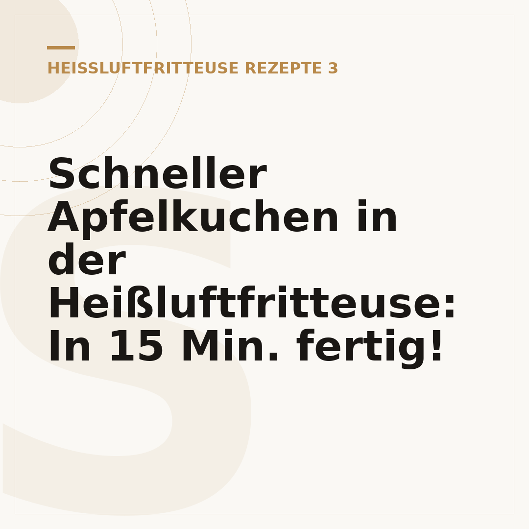 Schneller Apfelkuchen in der Heißluftfritteuse: In 15 Min. fertig!