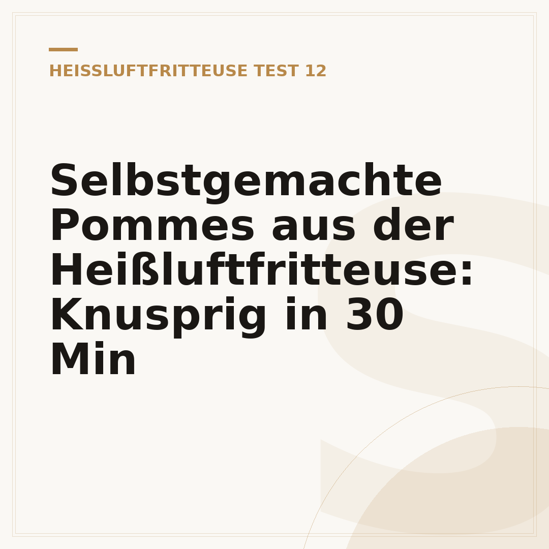 Selbstgemachte Pommes aus der Heißluftfritteuse: Knusprig in 30 Min