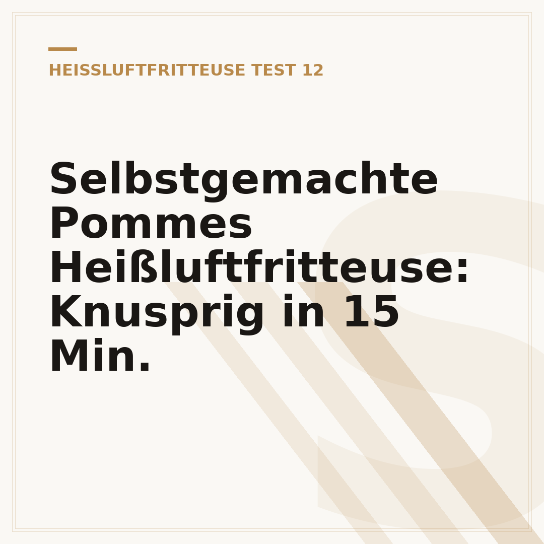 Selbstgemachte Pommes Heißluftfritteuse: Knusprig in 15 Min.