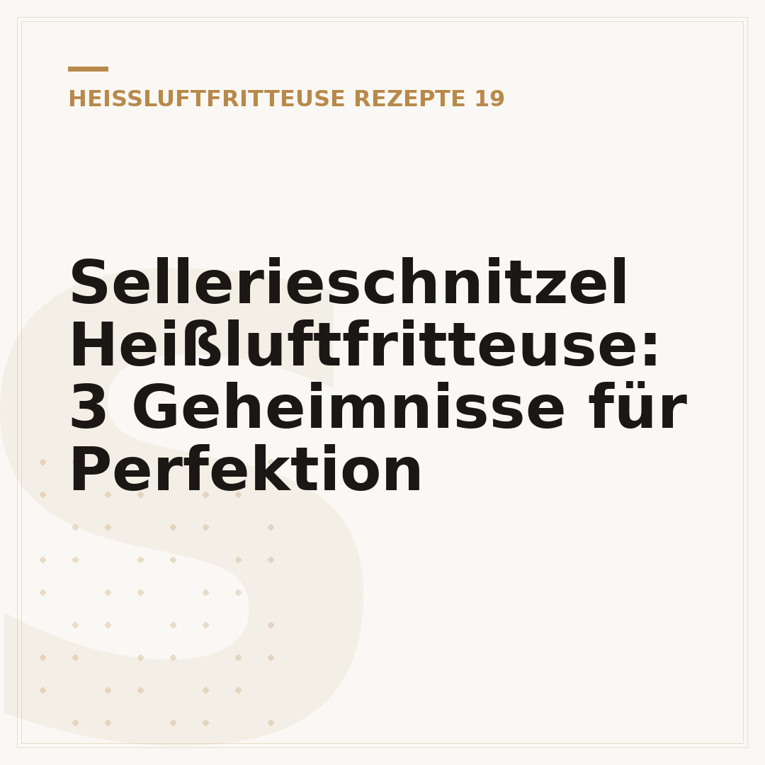 Sellerieschnitzel Heißluftfritteuse: 3 Geheimnisse für Perfektion