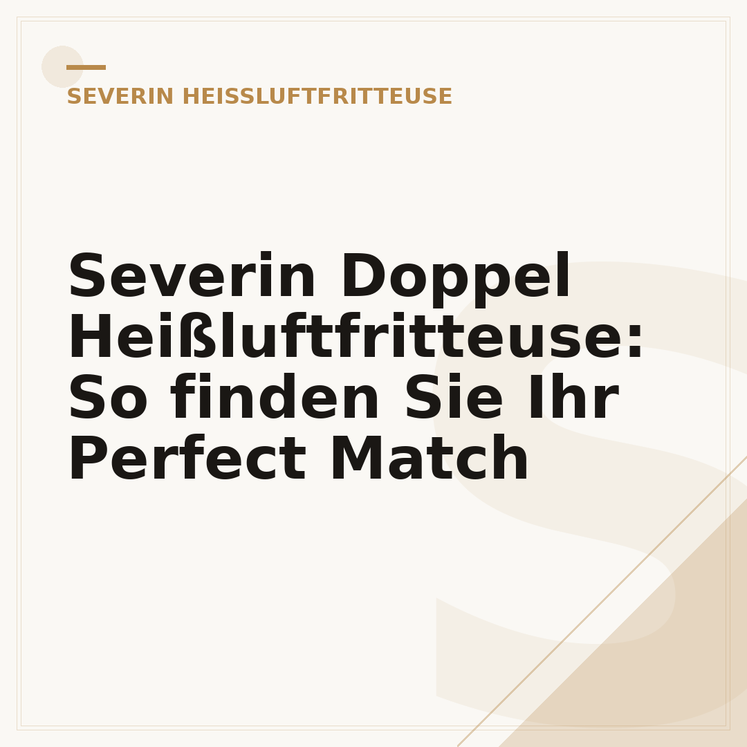 Severin Doppel Heißluftfritteuse: So finden Sie Ihr Perfect Match