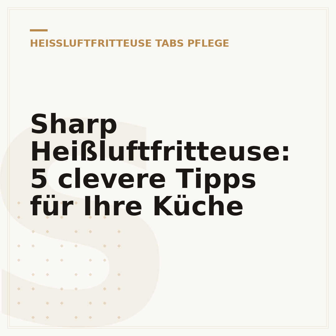 Sharp Heißluftfritteuse: 5 clevere Tipps für Ihre Küche