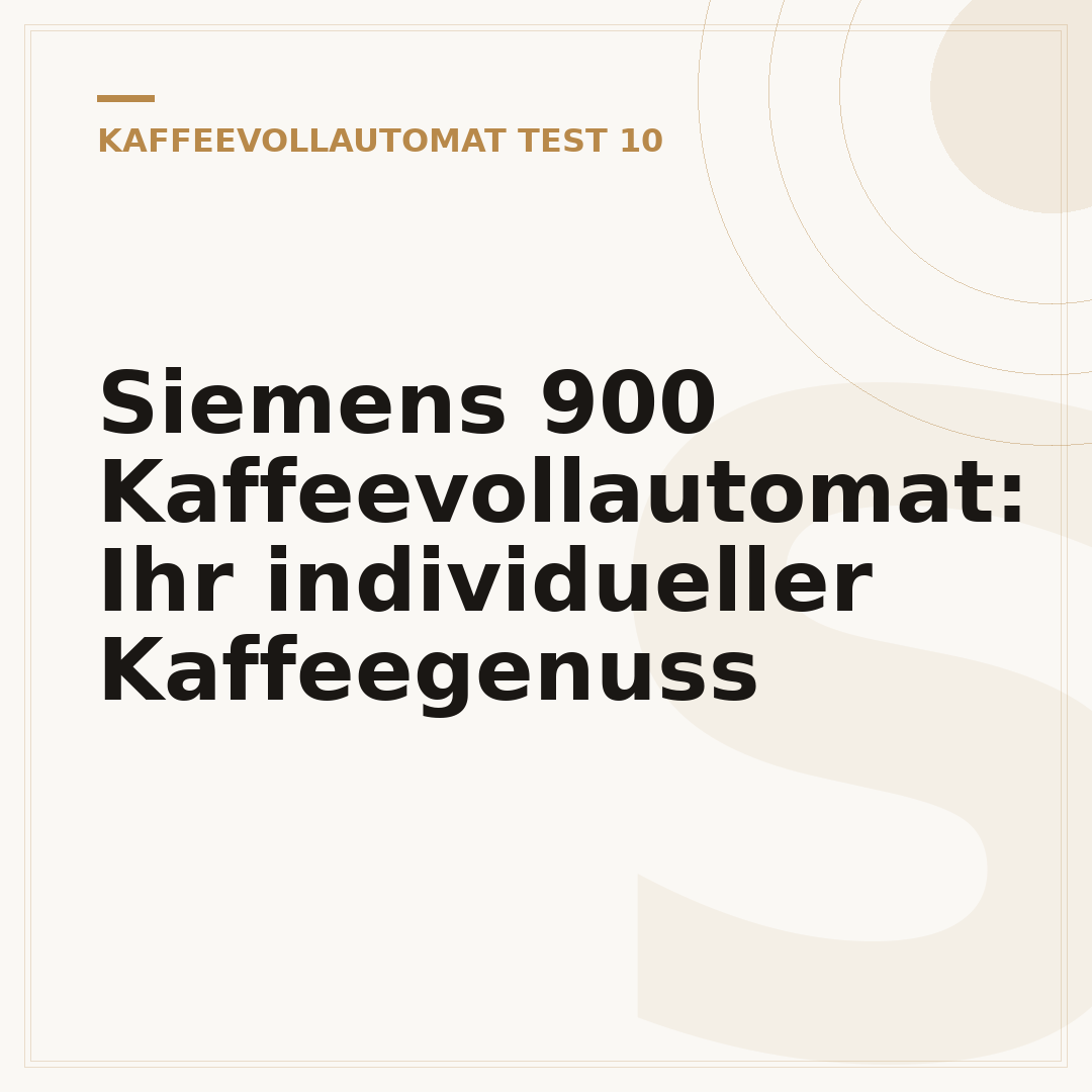 Siemens 900 Kaffeevollautomat: Ihr individueller Kaffeegenuss