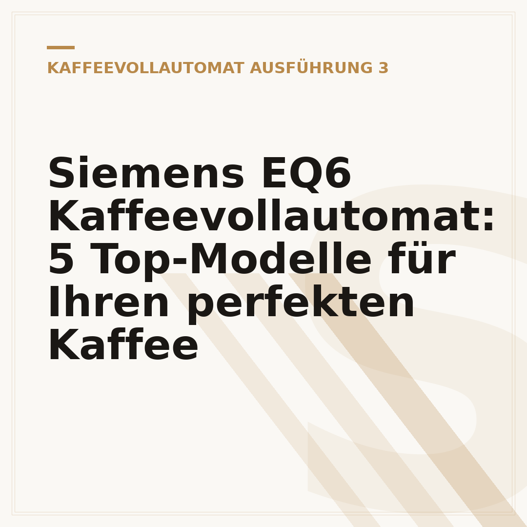 Siemens EQ6 Kaffeevollautomat: 5 Top-Modelle für Ihren perfekten Kaffee