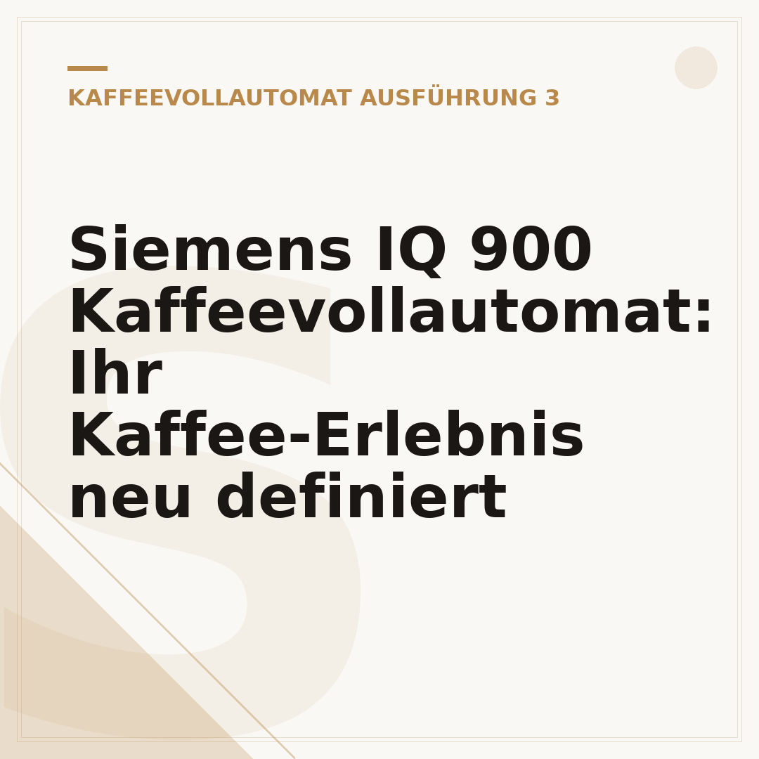 Siemens IQ 900 Kaffeevollautomat: Ihr Kaffee-Erlebnis neu definiert