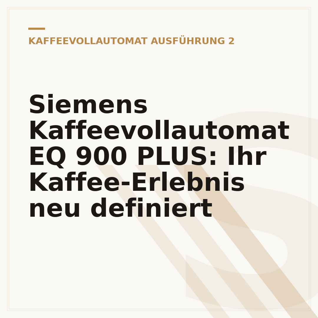 Siemens Kaffeevollautomat EQ 900 PLUS: Ihr Kaffee-Erlebnis neu definiert