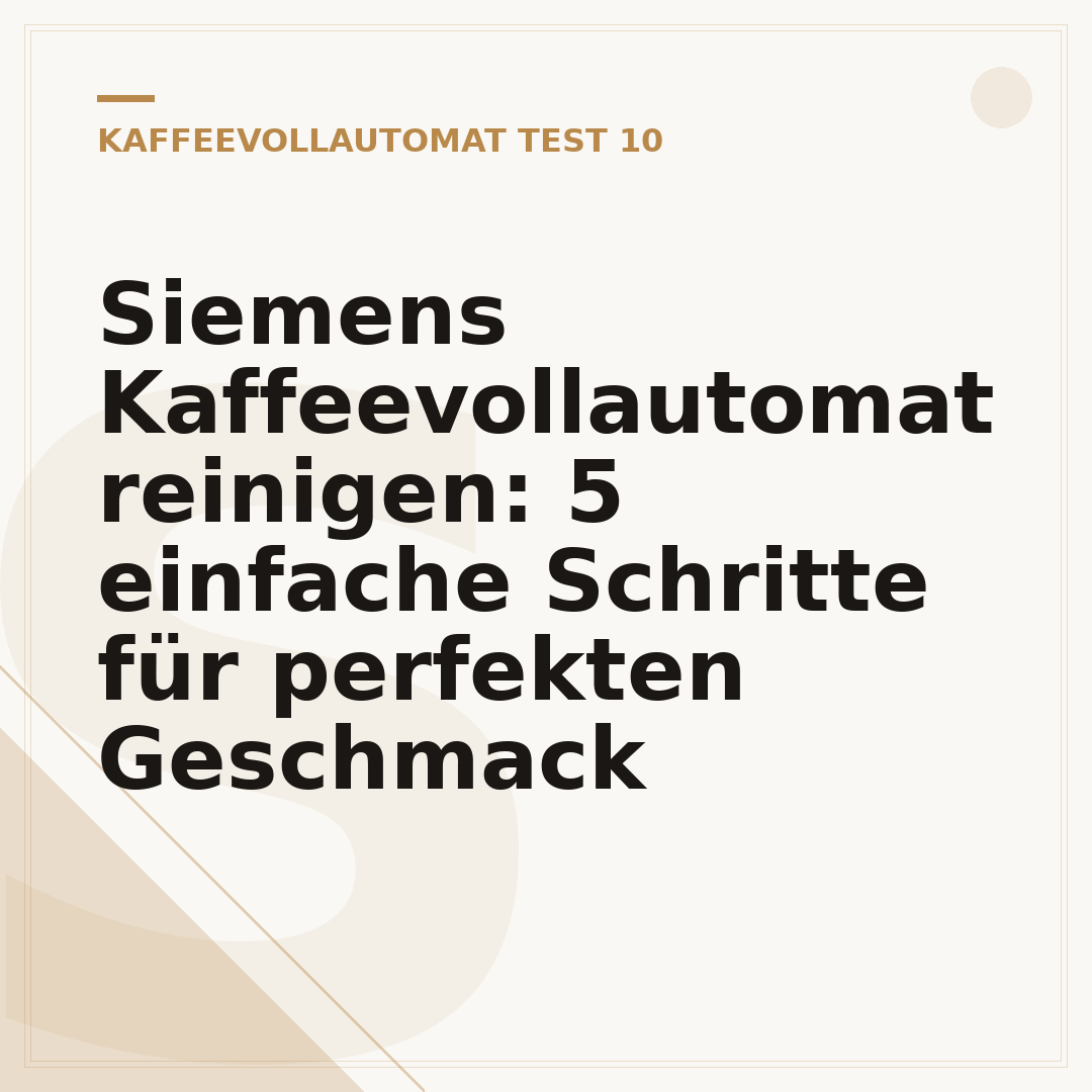 Siemens Kaffeevollautomat reinigen: 5 einfache Schritte für perfekten Geschmack