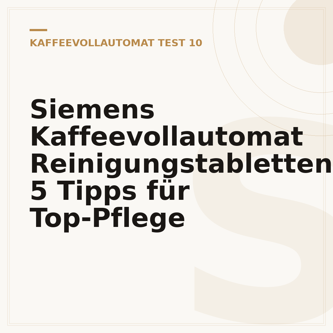 Siemens Kaffeevollautomat Reinigungstabletten: 5 Tipps für Top-Pflege