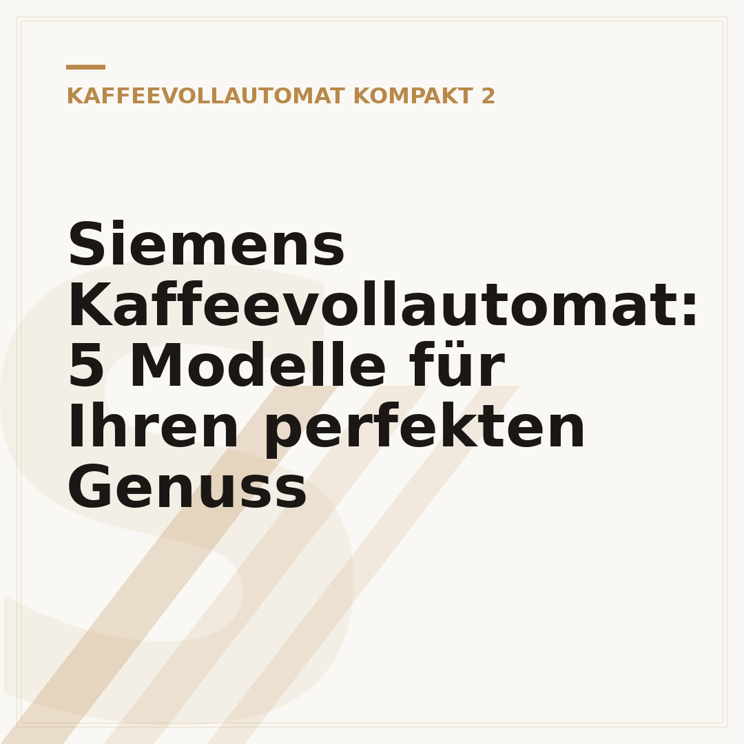 Siemens Kaffeevollautomat: 5 Modelle für Ihren perfekten Genuss
