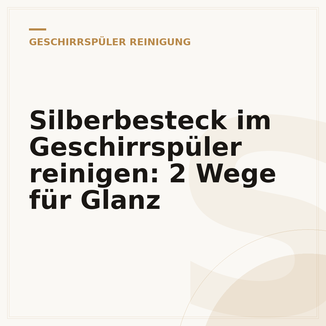 Silberbesteck im Geschirrspüler reinigen: 2 Wege für Glanz