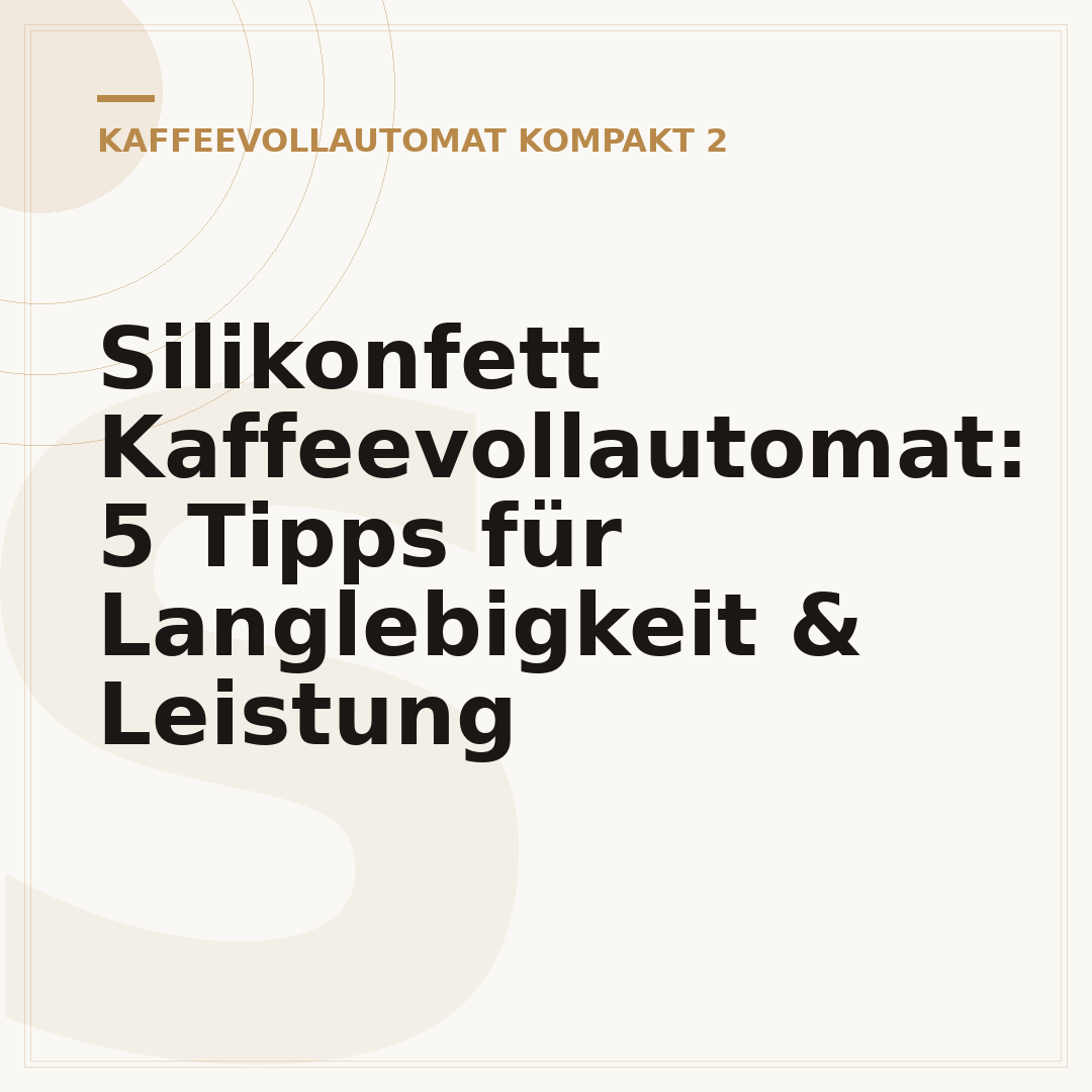 Silikonfett Kaffeevollautomat: 5 Tipps für Langlebigkeit & Leistung