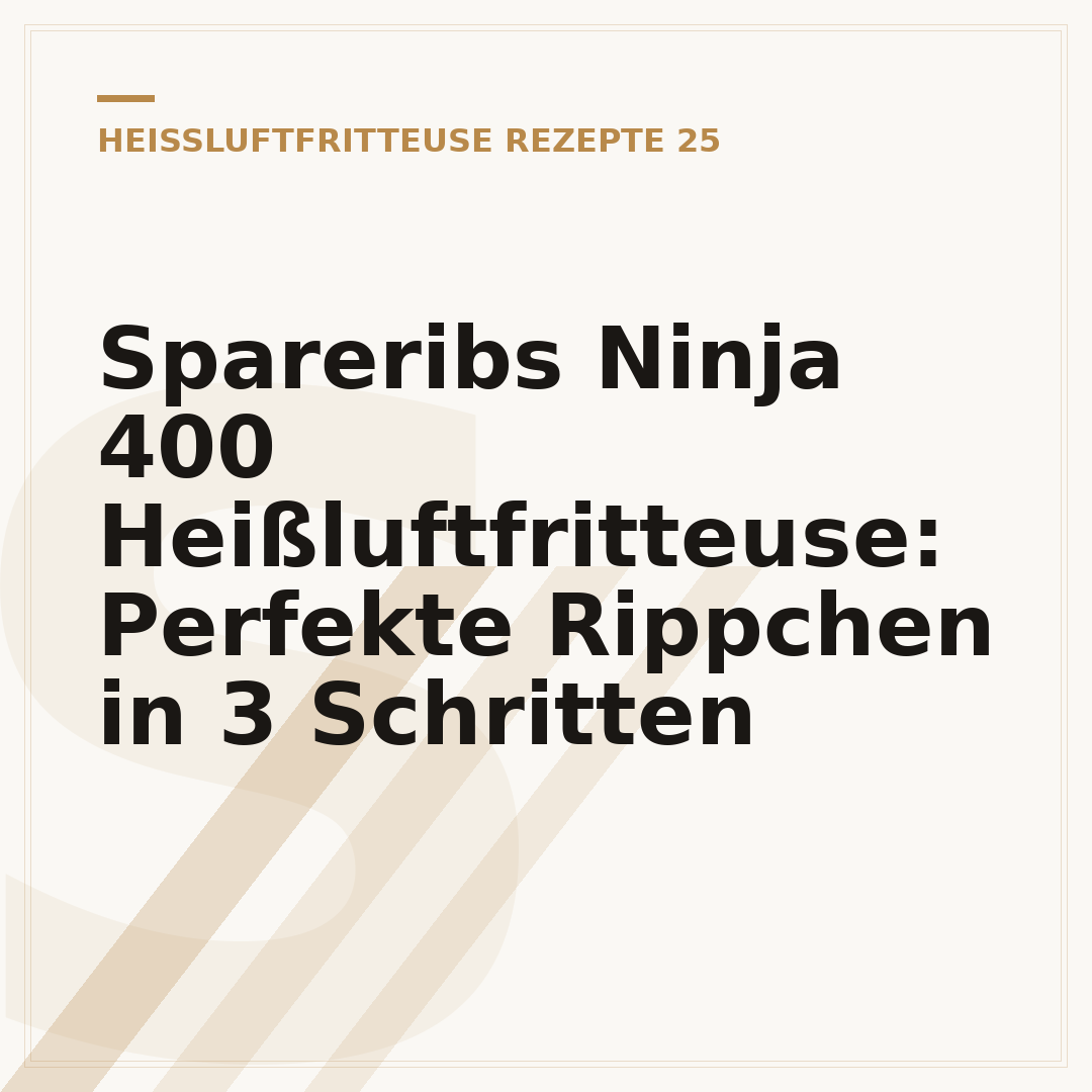 Spareribs Ninja 400 Heißluftfritteuse: Perfekte Rippchen in 3 Schritten