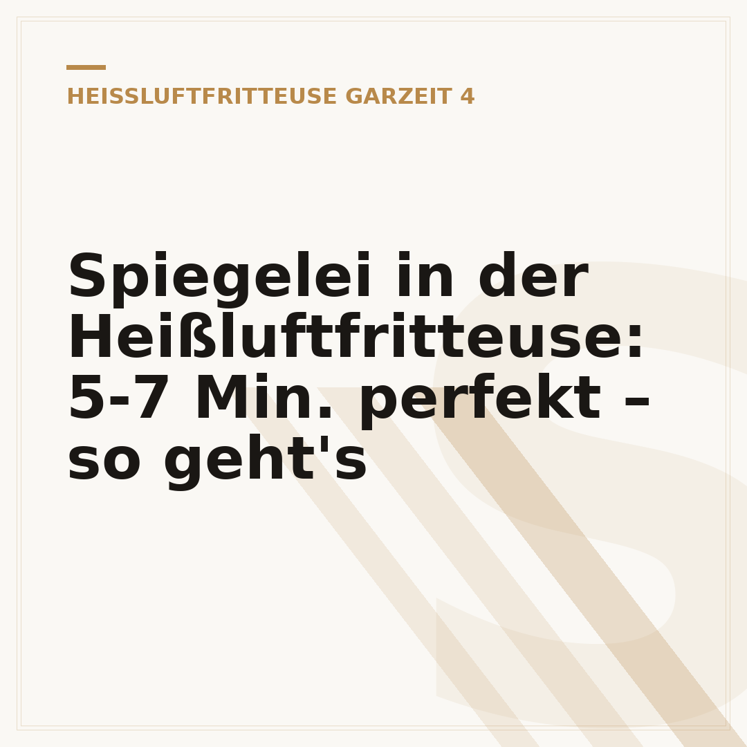 Spiegelei in der Heißluftfritteuse: 5-7 Min. perfekt – so geht's