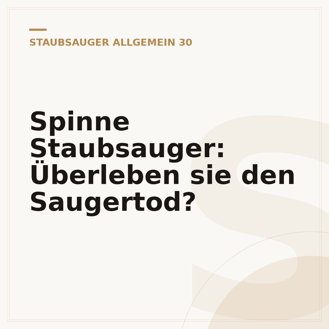 Spinne Staubsauger: Überleben sie den Saugertod?