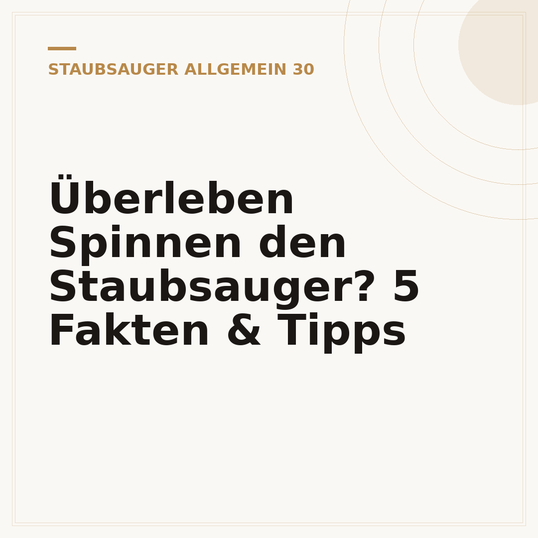 Überleben Spinnen den Staubsauger? 5 Fakten & Tipps