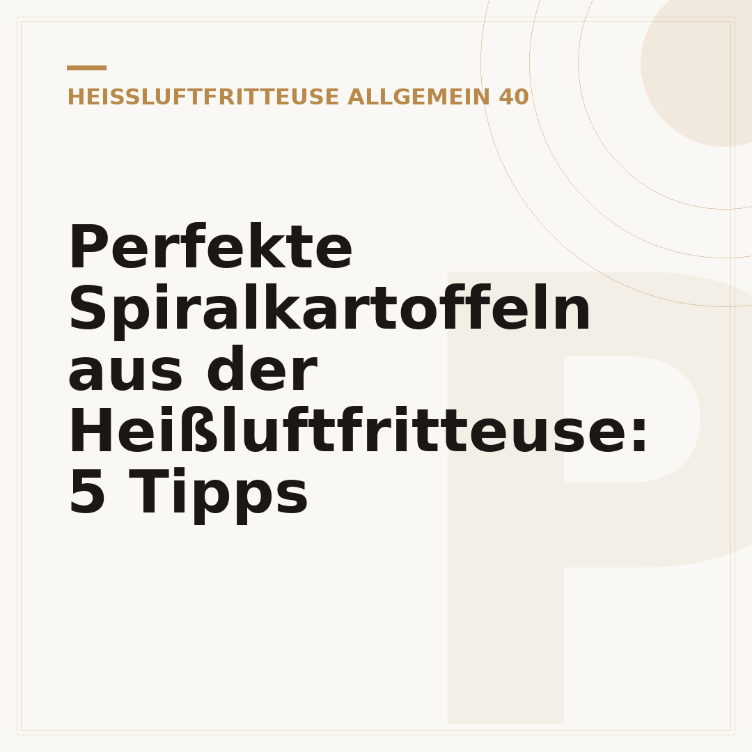Perfekte Spiralkartoffeln aus der Heißluftfritteuse: 5 Tipps