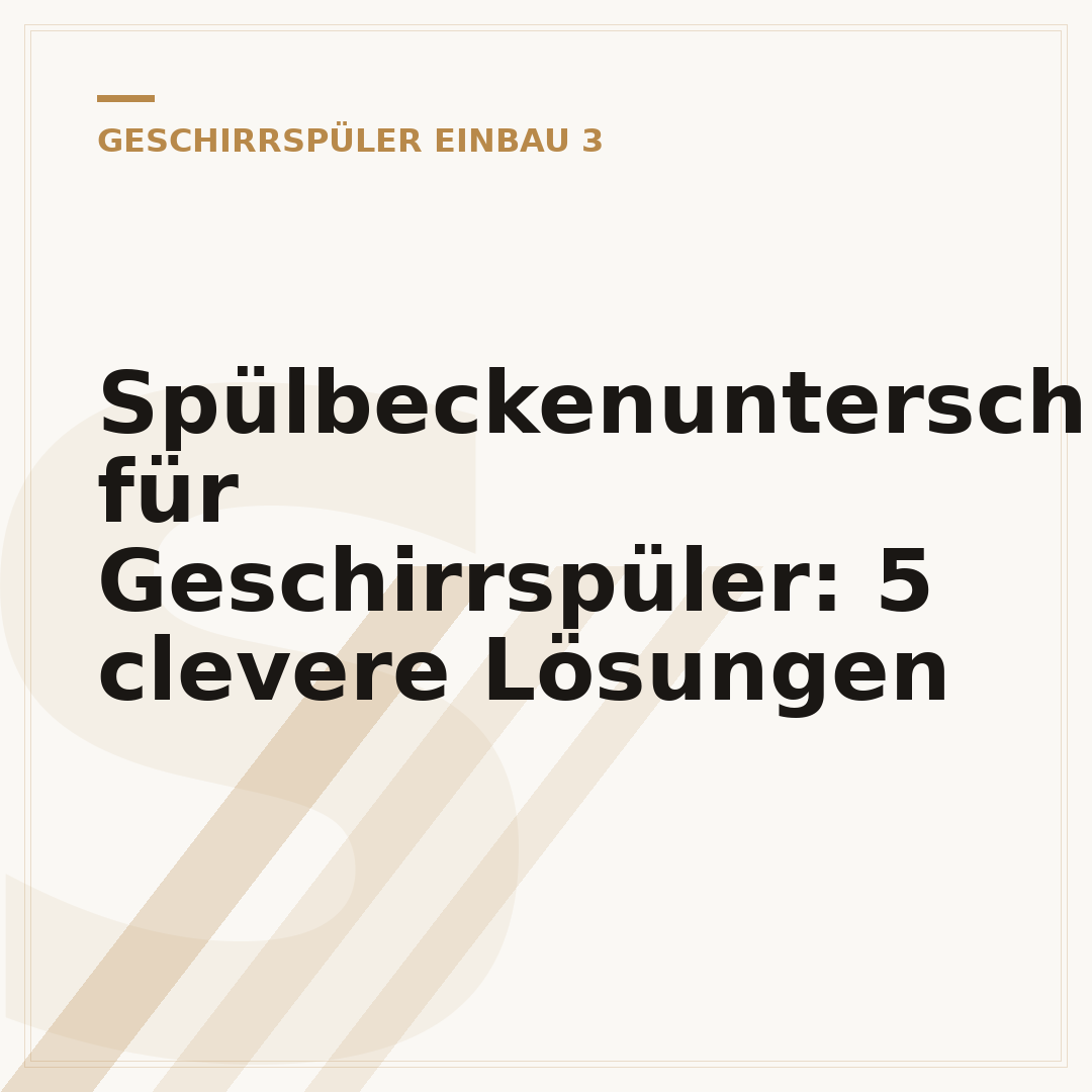 Spülbeckenunterschrank für Geschirrspüler: 5 clevere Lösungen