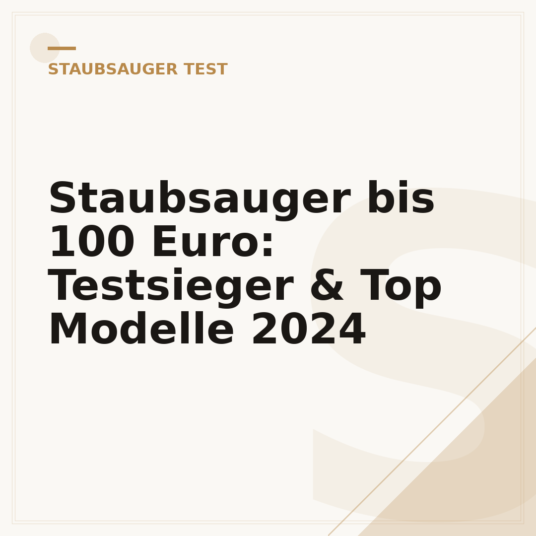 Staubsauger bis 100 Euro: Testsieger & Top Modelle 2024