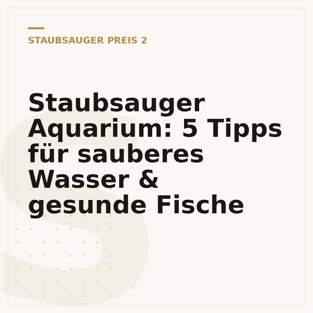 Staubsauger Aquarium: 5 Tipps für sauberes Wasser & gesunde Fische