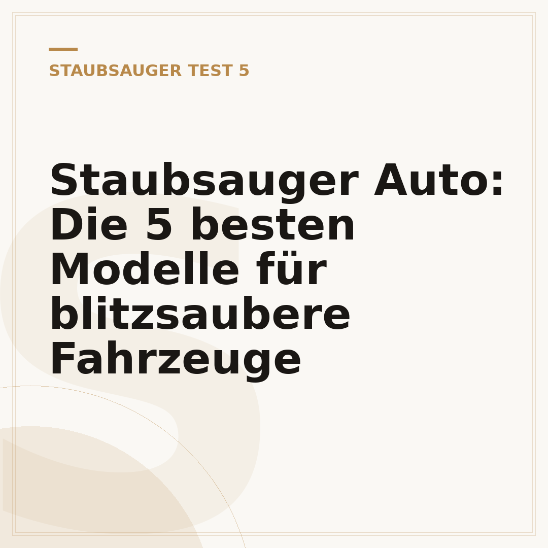 Staubsauger Auto: Die 5 besten Modelle für blitzsaubere Fahrzeuge