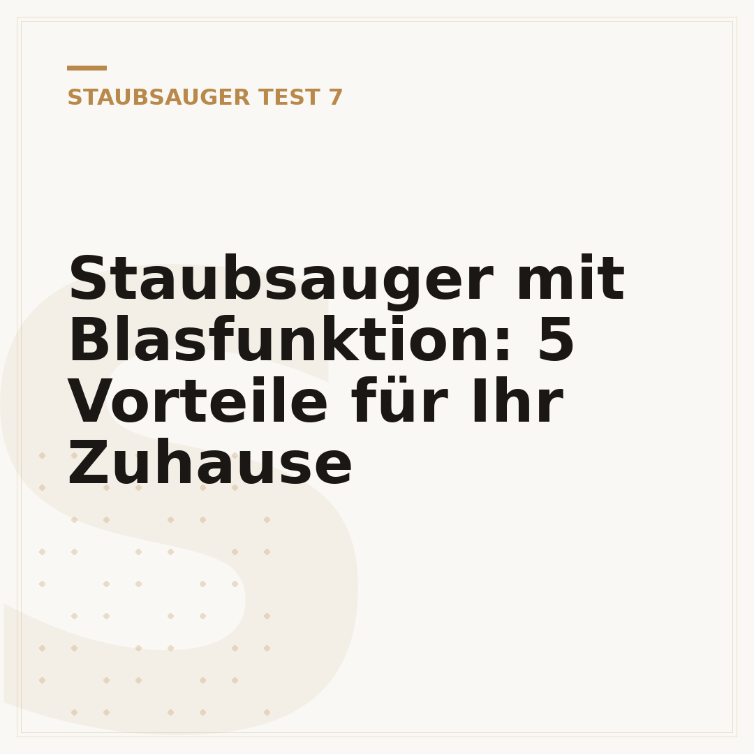Staubsauger mit Blasfunktion: 5 Vorteile für Ihr Zuhause