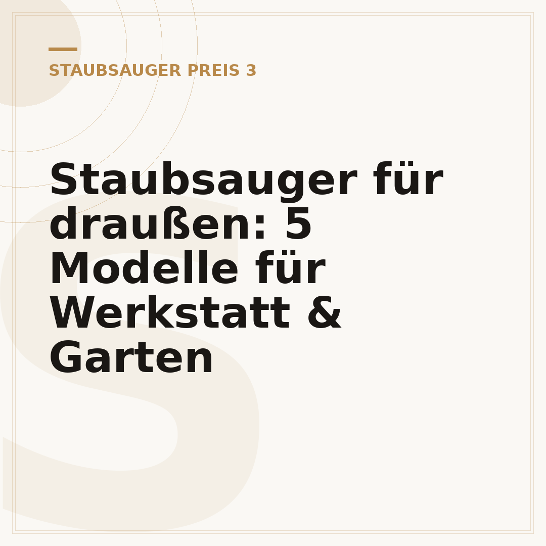 Staubsauger für draußen: 5 Modelle für Werkstatt & Garten